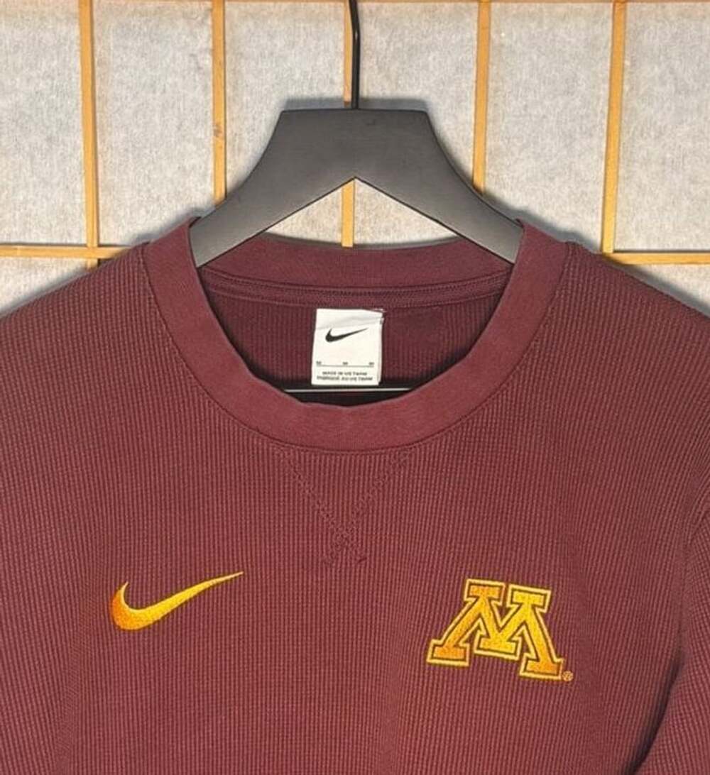 Nike Minnesota Golden Gophers Waffle Crewneck Size M Maroon Sweatshirt